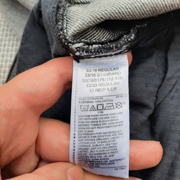 GAP Barrel Jean High Rise Gray Wash Plus 33 16 NEW Washed Black - Picture 11 of 14